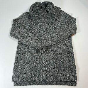 Michael Kors Women’s Marled Cowl Neck Pullover Sweater Zip Pockets Size Medium